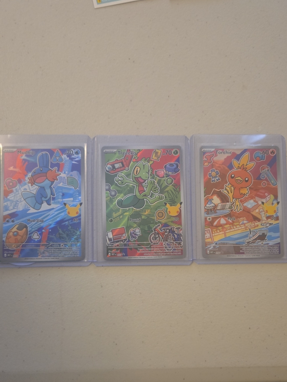 Pokemon Single Cards – Blue, Green, Orange Trio